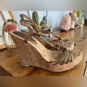 Strappy Brown platforms